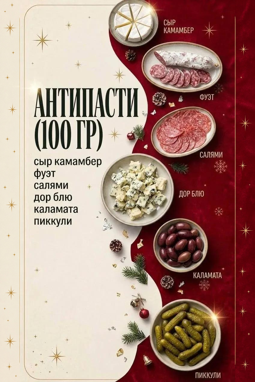Антипасти новогоднего меню