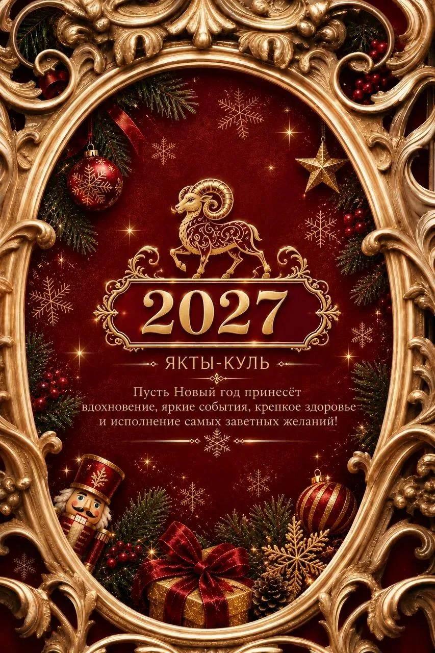 Новогодняя открытка санатория «Якты-Куль» на 2027 год